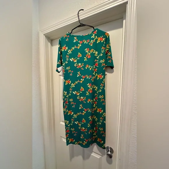 Lula Roe Floral Green Women's Bodycon dress NWT - Picture 4 of 4